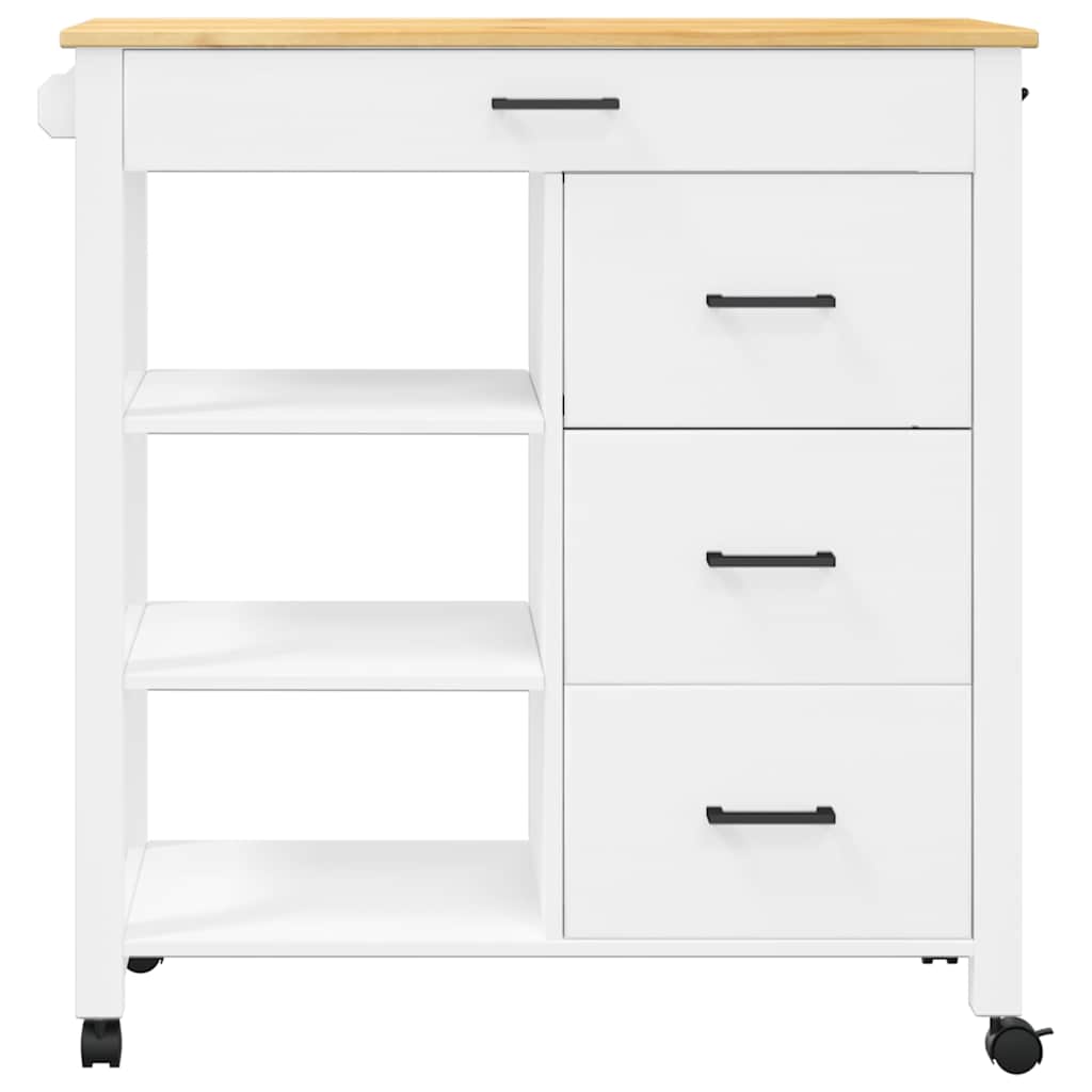 Kitchen Trolley MONZA 84 x 40 x 88.5 cm Solid Pine Wood