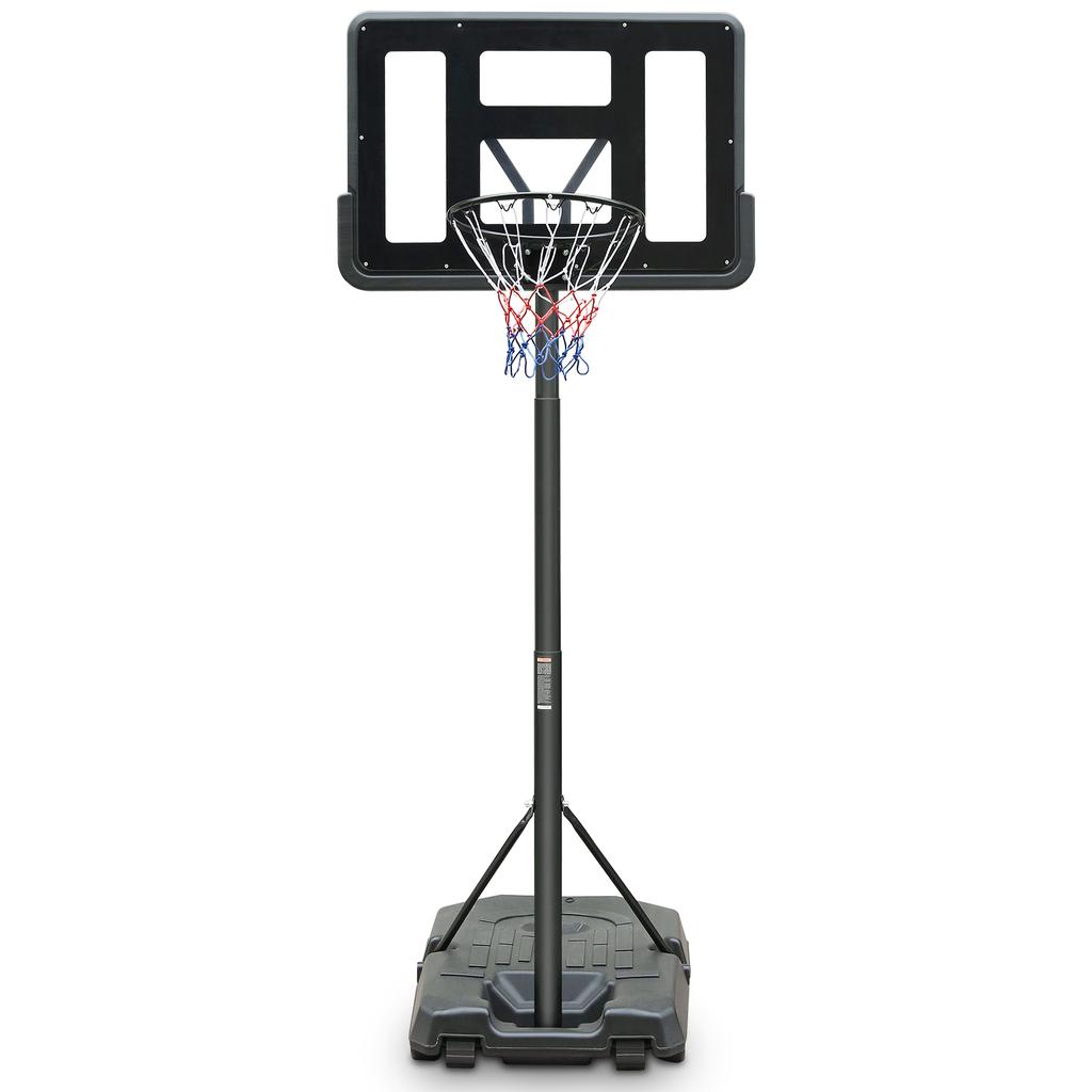 Outdoor Basketball Hoop, Adjustable 198.12 to 304.8 cm, for Children and Adults, PVC Backboard, Weather-resistant Net, built-in Wheels