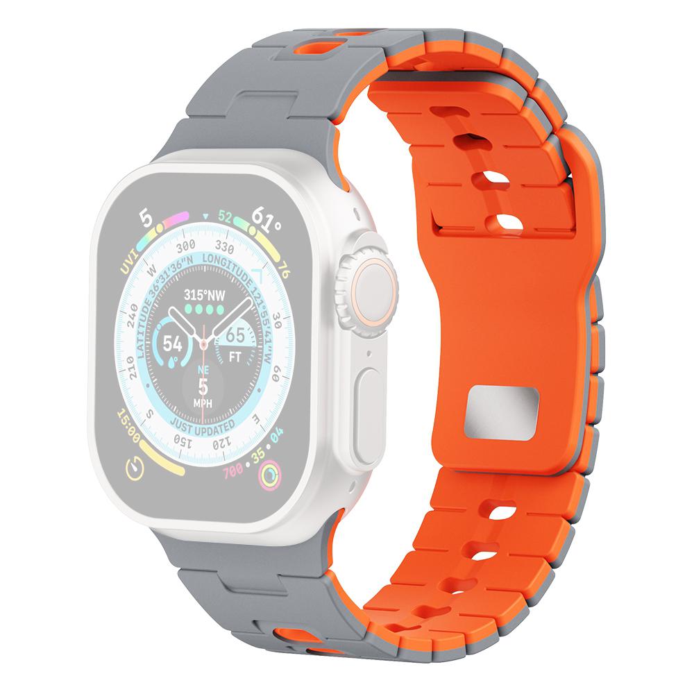 Watch Band for Apple Watch Series 10 Ultra 9 8 7 SE 6 5 4 3 2 1 46mm 49mm 45mm 44mm 42mm Dual Color Silicone Strap