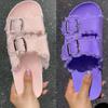 1 Pair Rubber Beach Slippers Adjustable High Quality Adjustable Two Strap Comfortable Footbed Slip