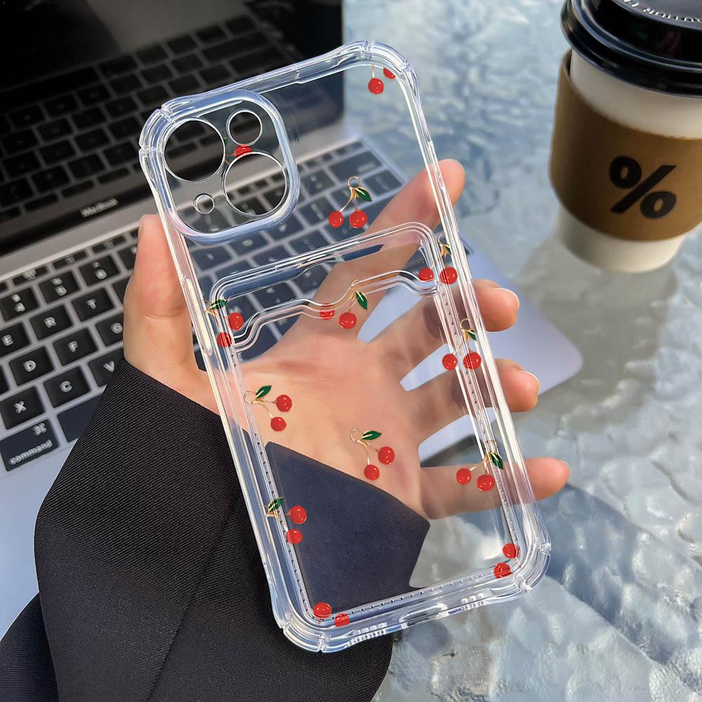 Чехол-карточка для iPhone 11 13 XR 15 14 Pro Max iPhone 12 16 7 8 Plus XS Max Samsung S24 S23 A15 A55 A05 A54 Redmi 12 13C 13 9 с защитой от мультфильмов