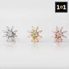 [1+1] Surgical Pin Cubic Piercing Snowflake 3 Types, Choose 1, One Side Sale