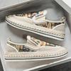 Printed Canvas Loafers Shoes for Man Platform Original Men Fashion Espadrilles Casual Slip-on Designer Sneaker Man Driving Shoes