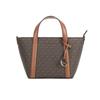Michael Kors Mk Pratt Логотип Молния Покрытый холст Сумка-тоут Женские сумки-тоты Коричневый 35S4G3FM1B-BROWN