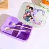 26letters KPop Demon Hunters Lunch Box Girl Boy Portable Bento Boxs Student Hermetic Food Crisper Single Layer Capacity Kid Gift