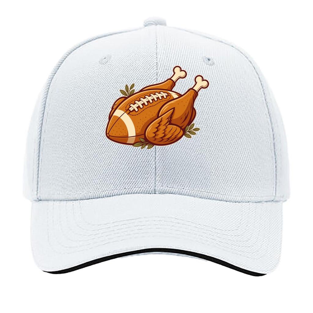 Thanksgiving Football Feast Mascot G Sandwich Baseball Cap Sun Cap Outdoor Workouts Hat
