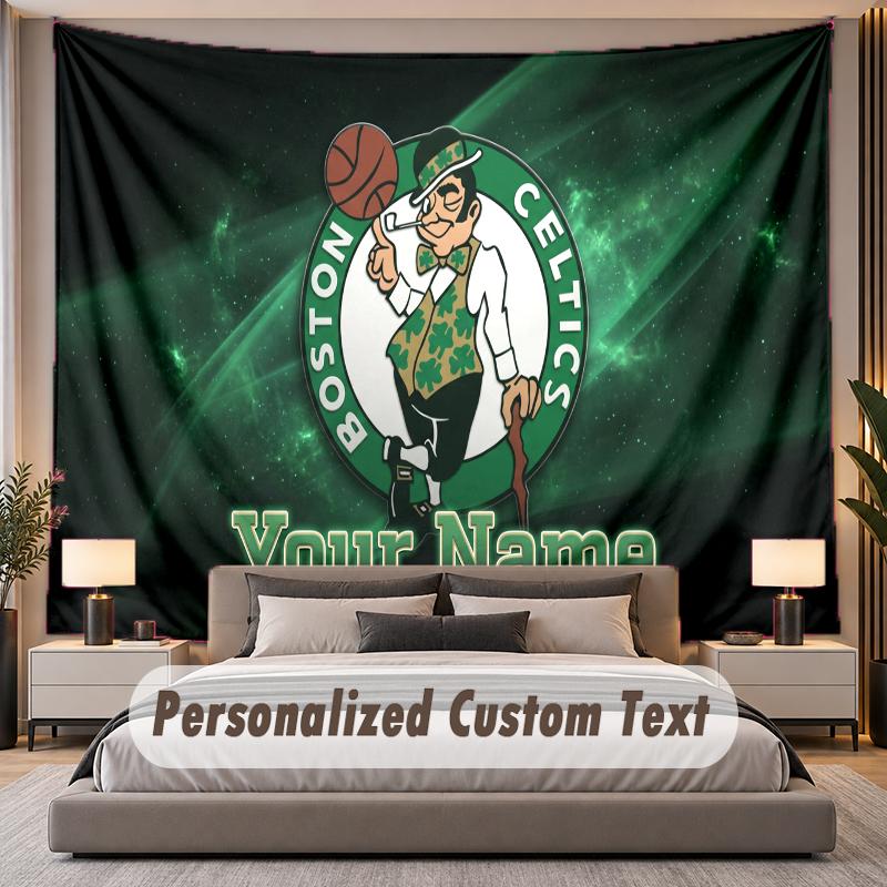 Custom Name Text Tapestry Celtic FC Personalized Polyester Wall Tapestry For Bedroom And Room