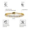 JINAO Hip Hop 14K Diamond Solitaire Cluster Lab Diamond Link Bracelet (Gold)