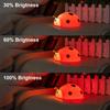 Ladybug Red RGB LED Night Light Cute Cartoon Animals Silicone Lamp Touch Sensor Timing USB Rechargeable for Children Kid Birthda