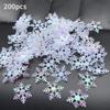 2-3cm Artificial Plastic White Snow Snowflakes Xmas Tree Dependants Decorations Wedding Christmas Decoration for Home