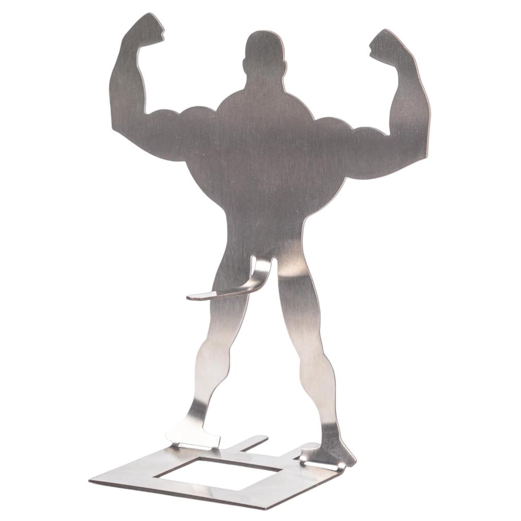 Stainless Steel Sausage Stands Reusable Portable Hot Dog Roasters Muscle Man Sausage Holder for Home Kitchen & Party Gifts