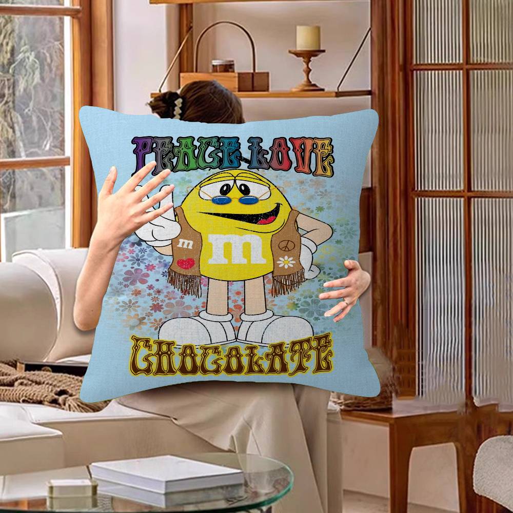M&Ms Шоколадная Офисная Подушка Наволочка Автомобильная Подушка Чехол 45X45См Подушка под Пояс Диванная Подушка Чехол