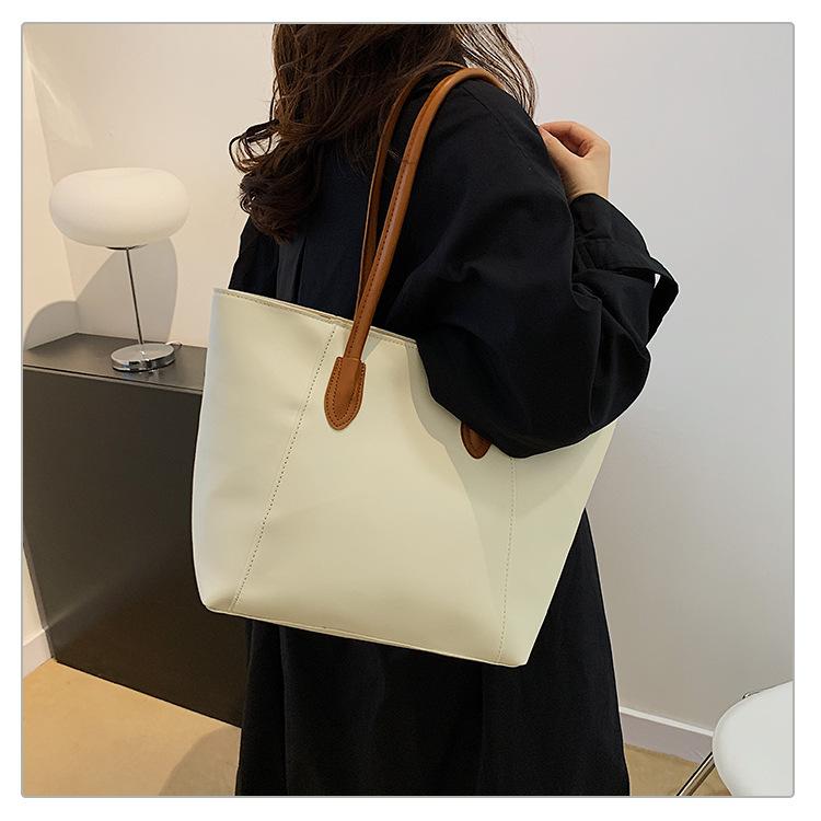New Large Capacity Faux Leather Tote Bag for Women Office Commute Shoulder Handbag Casual Work Purse