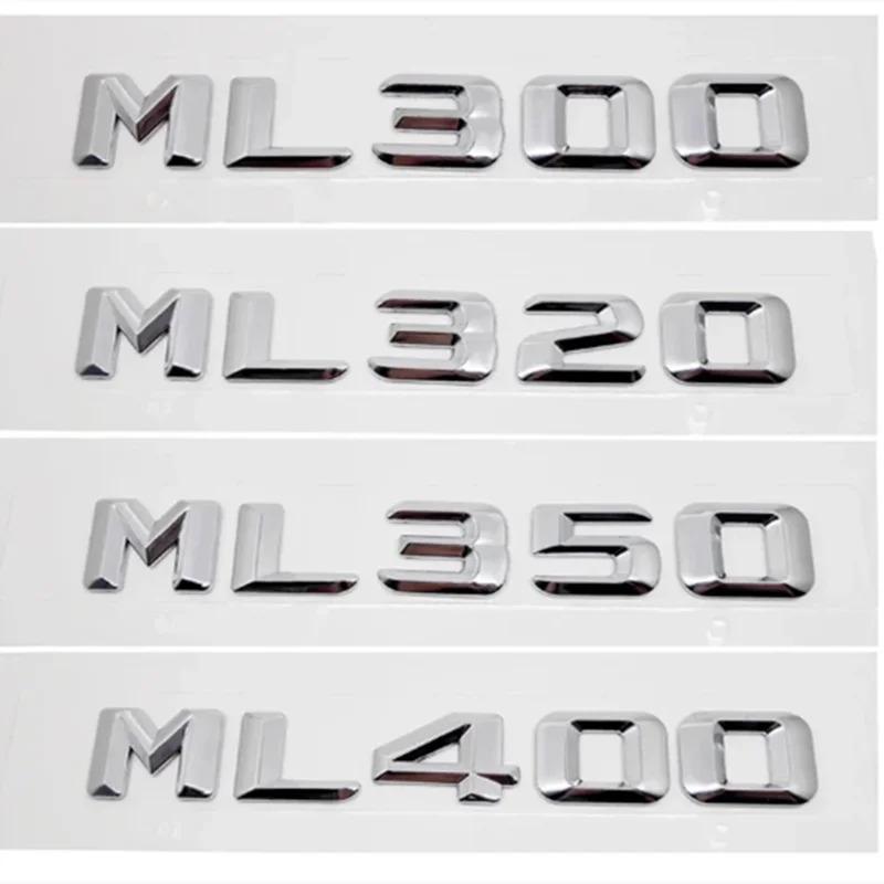 3D ABS Car Rear Trunk Sticker Tail Letter Badge Emblem for Mercedes Benz Style ML55 ML63 ML250 ML300 ML320 ML350 ML400 ML430 XC7
