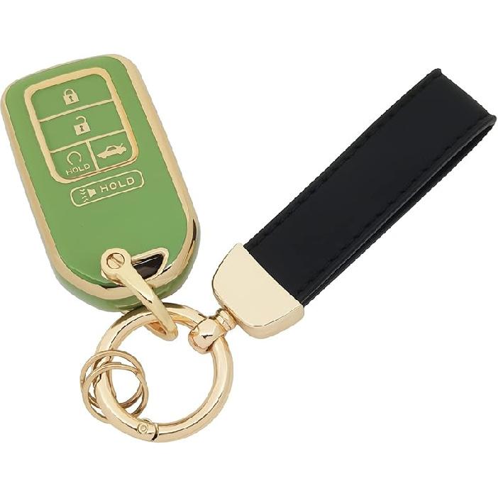 360 Degree Soft TPU Protector Key Fob Cover Case Compatible with 2017 2018    Honda Civic Accord Pilot CR-V Passport ight EX EX-L Touring 5 Button