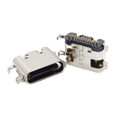 Новый 5X Порт подключения Type-c Горизонтальное гнездо 16PIN Четырехлапое погружное исполнение