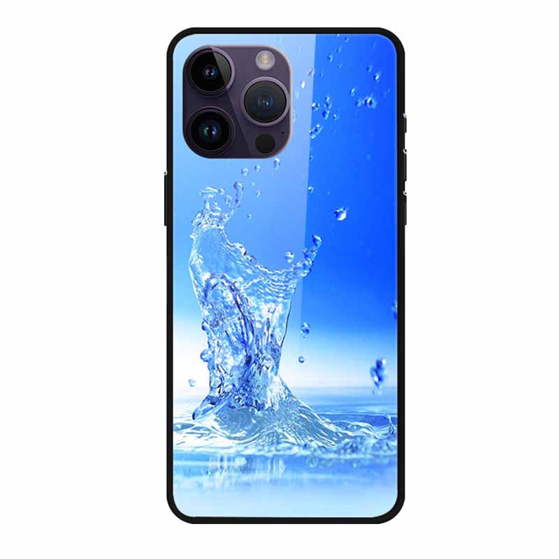 Закаленное Стекло Чехол Для iphone 15 Pro Max Чехол Жесткое Стекло Задняя Крышка Мягкий ТПУ Бампер Для iphone 16 Pro Max Чехол для Телефона 16Pro Max
