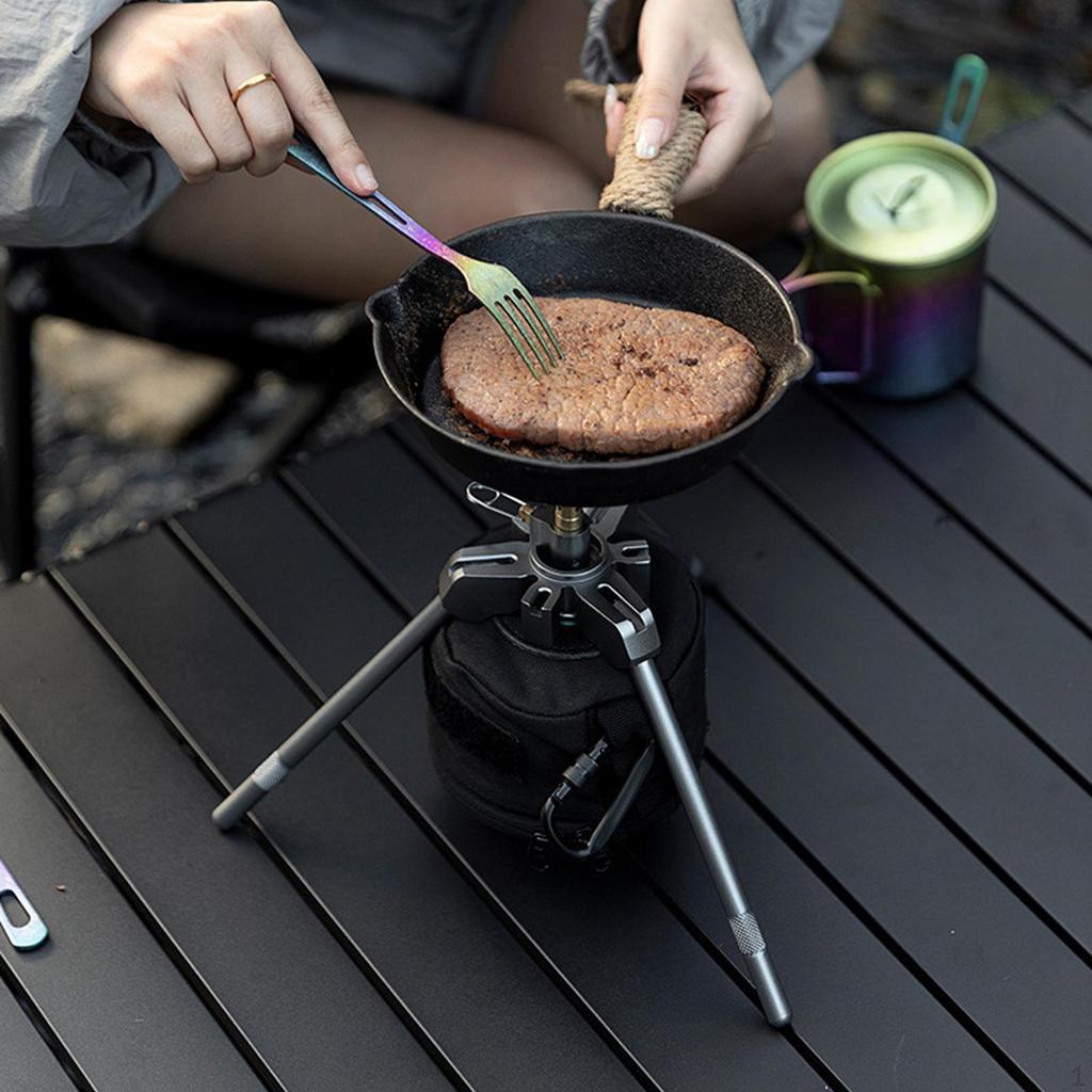 Support Stand Cooking Stand, Stable Windproof Foldable Outdoor Gear for Hiking Accessories,