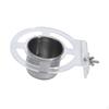 Bird Feeding Dish Cups Parrot Food Bowl Cage Stainless Steel with Clamp Holder Pet