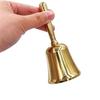 Extra Loud Pure Copper Hand Bell Vintage Manual Operation Solid Brass Call Bell Easy To Hold Portable Hand Cranked Bell