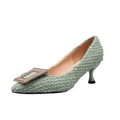 Модные туфли-лодочки женские на высоком каблуке элегантные со стразами женские офисные туфли с острым носком женские туфли для вечеринки свадьбы туфли-лодочки