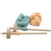 2Pcs Drop Spindle for Spinning Wool Yarn Spin Top Whorl Drop Spindle Hand Carved Wooden for Beginners