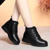 Cotton Shoes Autumn and Winter Short Boots    and Elderly Women's Shoes Velvet Leather Shoes Warm Martin Boots Flat Mother Shoes
