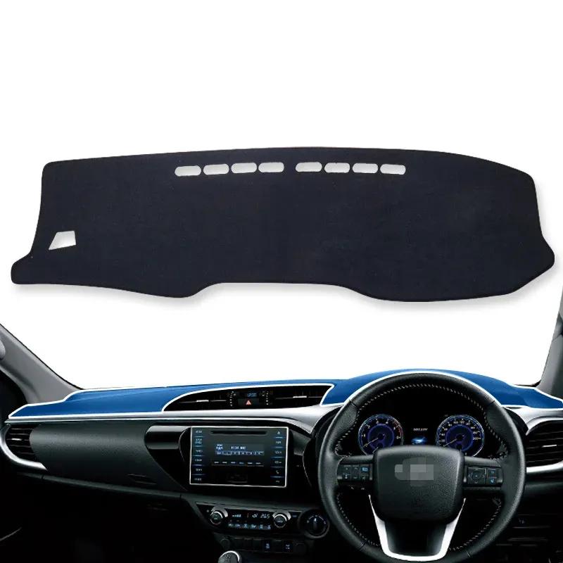 Dashboard Pad Cover for Toyota Hilux SR5 4x4 REVO Hi-Rider 8th Gen AN120 AN130 2015- Dash Mat Dashmat Car Accessories Carpet