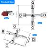 Набор универсальных ключей для 4-стороннего шкафа управления - подходит для электрических/счетчиковых щитков, многофункциональные ключи для коммунальных служб