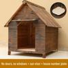 Handmade Solid Wood Outdoor Dog Kennel - Weatherproof, Large & Durable