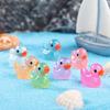 100Pcs Candy Color Glow In The Dark Duck Sculptures Vivid Appearance Mini Luminous Resin Duck Sculptures Home Decor