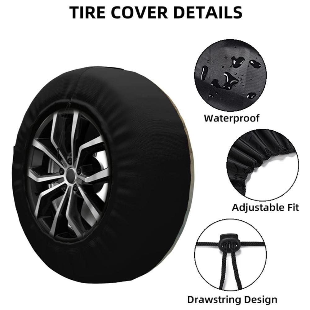 Чехол на запасное колесо Happy Camper Dust-Proof 210D Oxford Аксессуары для шин, пожалуйста, выберите правильный размер для вашего автомобиля
