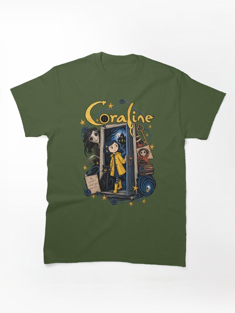 Coraline Vintage Coraline, Coraline Yellow Raincoat Graphic, Dark Fantasy Gothic Horror Classic T-Shirt