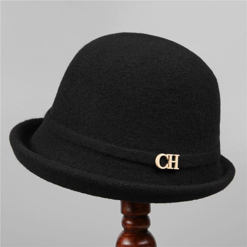 Шляпа осенне-зимняя шляпа-ведро новая шляпа-цилиндр женская теплая и холодостойкая шерстяная шляпа-клош