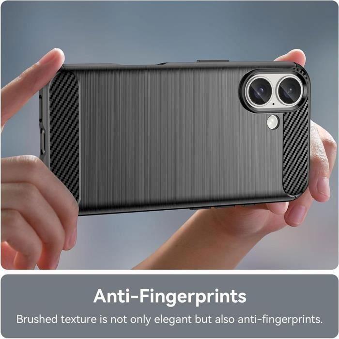 Protective Case - BOOLING - for iPhone 16 Plus - Shockproof - Elegant - Carbon Fiber Effect