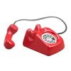 1:Миниатюрный ретро-телефон красного и черного цвета, масштаб 1:12, игрушка для кукольного домика