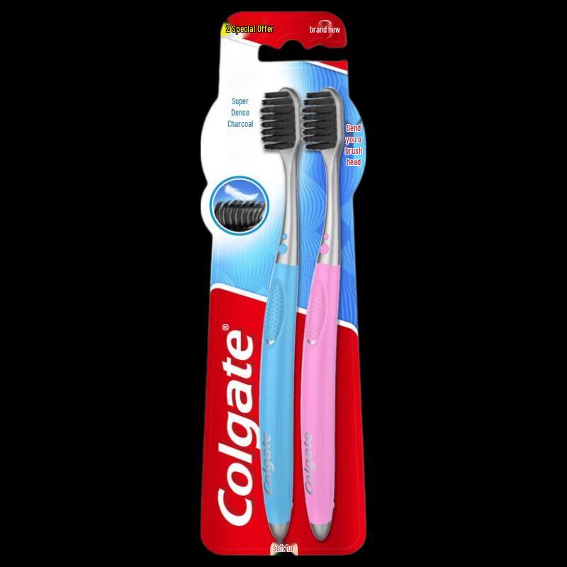 Colgate Угольная Ультраплотная Зубная Щетка Двойная Упаковка