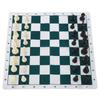 Chess Set Plastic Chess Board Set Desktop Game with 50x50cm Artificial Leather Board for Party