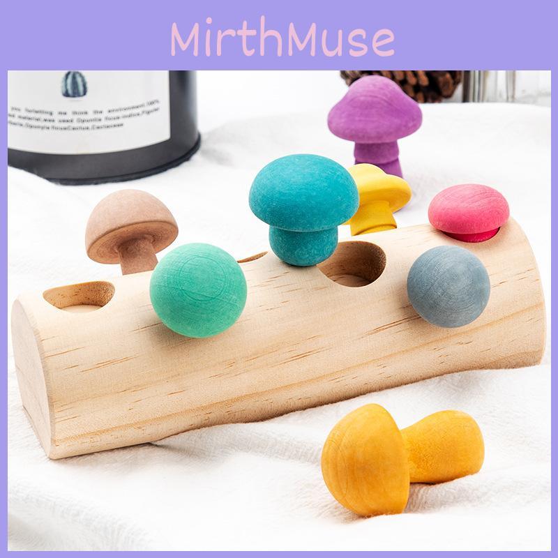 Wooden Mushroom Picking Game For Early Education And Focus Training