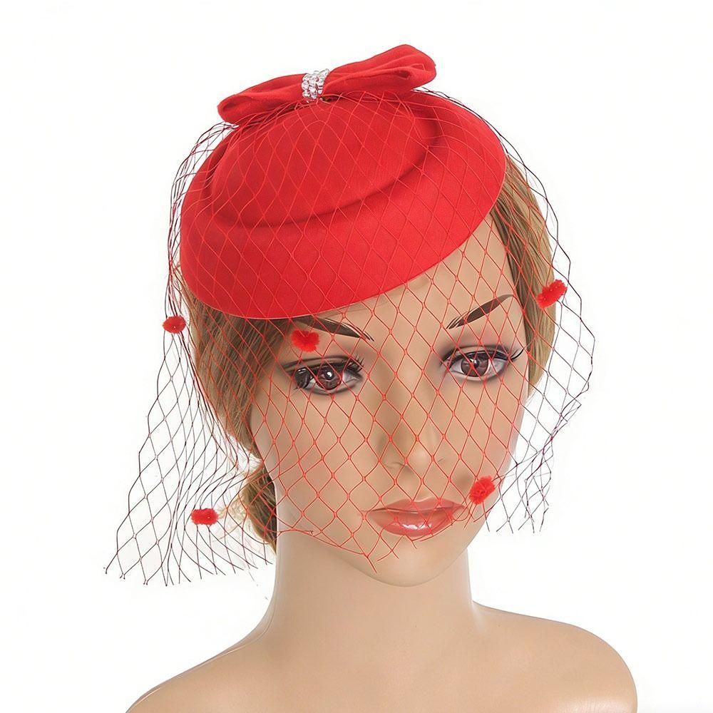 Felt Headband Fascinator Caps Feather Flower Fascinator Women Makeup Prom