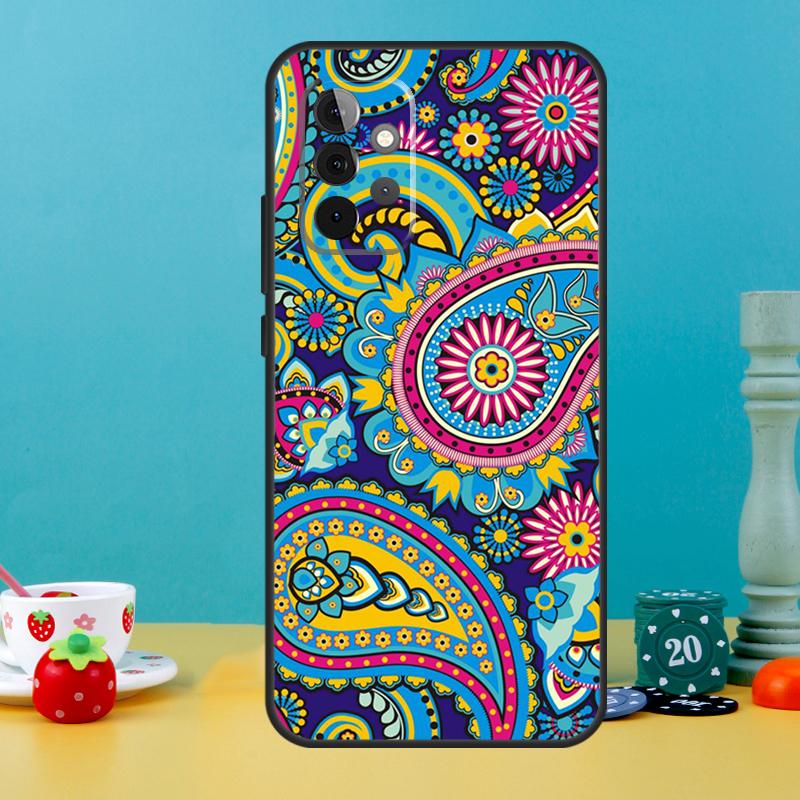 Paisley Pattern Case For Samsung Galaxy A15 A16 A05 A26 A36 A56 A52 A53 A33 A13 A34 A54 A14 A35 A55 A22 A32