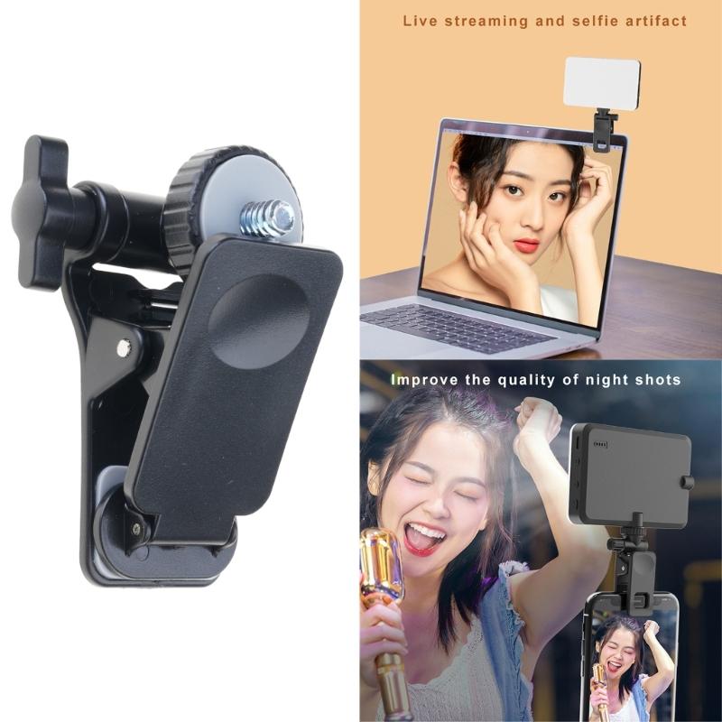 Tripod Camera Clip Clamp with 360 Degree Swivels Clip Camera Mount Photography Accessories Clamp 1/4'' Screw Clamp