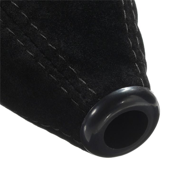 Universal Car Gear Shift Collars Carbon Fiber Accessories Car Manual Stick Shifter Knob Gear Shift Boot Cover Gaiter PU Leather