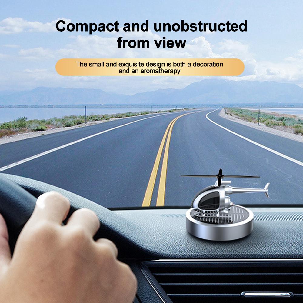 Солнечный автомобильный автоматический вращающийся освежитель воздуха приборная панель автомобиля камуфляж вертолет духи украшение удаление запаха ароматерапия