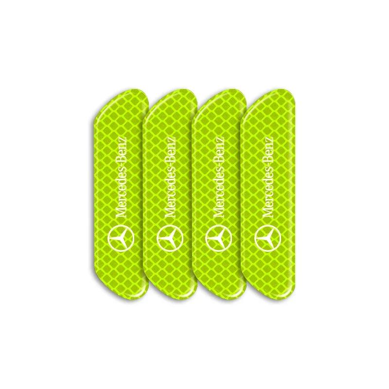 JCG1 4pcs Car Reflective Strips Warning Stickers Badge Car Caps For Mercedes-Benz C450 C180 C200 C220 C250 C300 C400 W205 S20