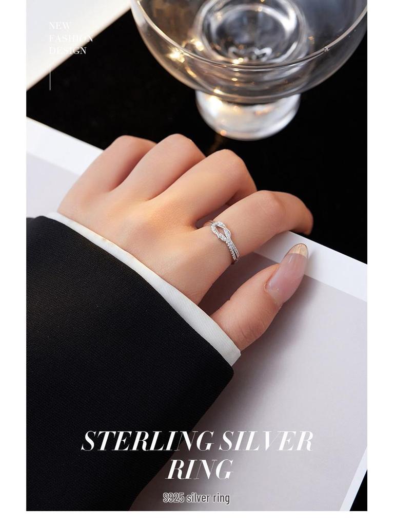 Кольцо Мебиуса с узлом из серебра 925 пробы Banyan Tree для женщин: Простой, Модный, Персонализированный Дизайн, Новый Тренд