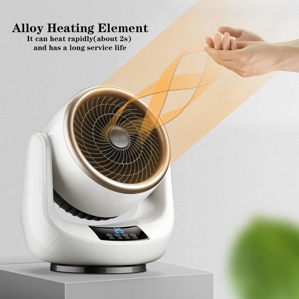 Electric Heater Portable Heating Fan Mini Desktop Air Cold Warm Heater Fan Winter 3 Gears Remote Control Wide for Home