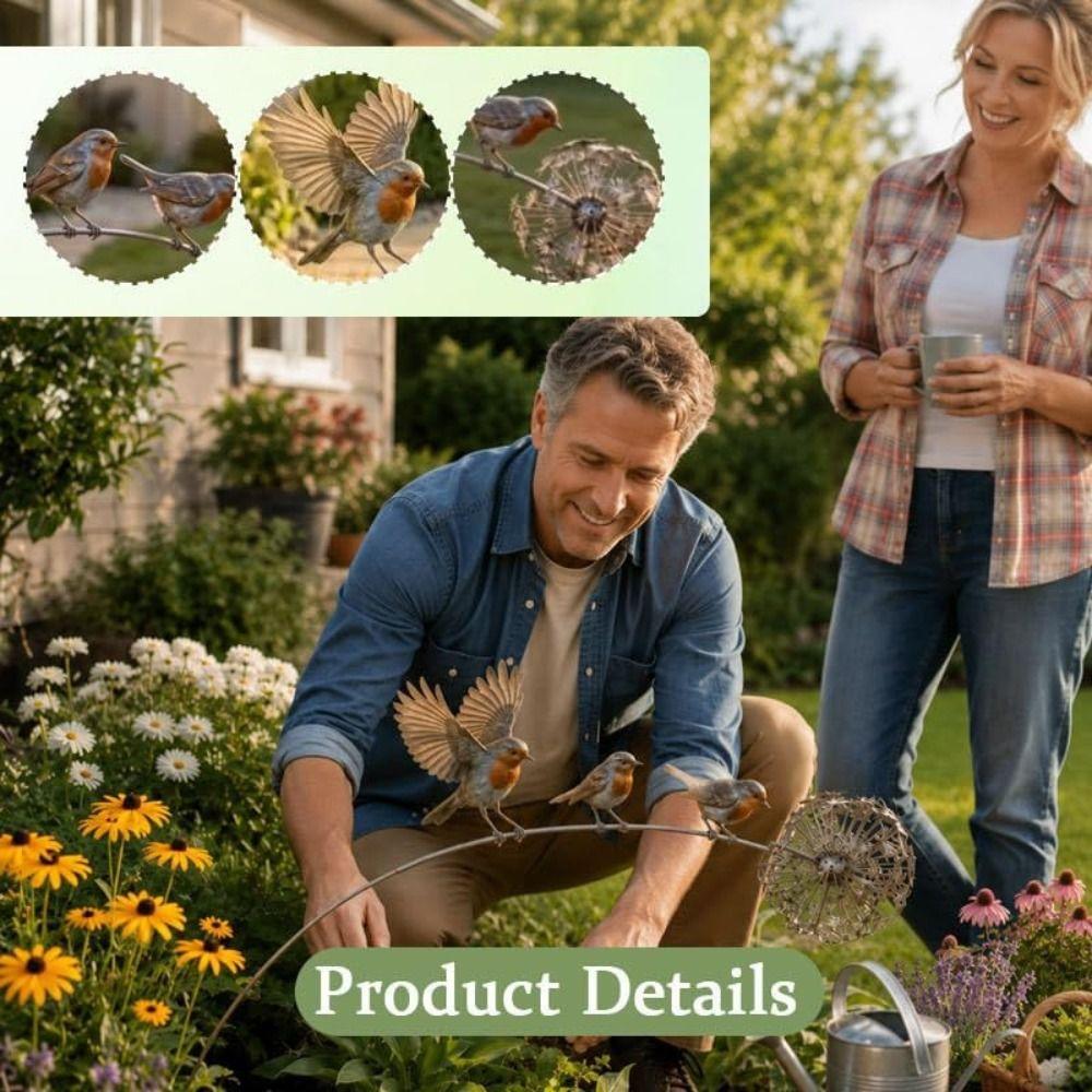 Weather Resistant Bird Garden Stake Robin Bird Plant Stake Robin Yard Ornament Flower Pot Decor