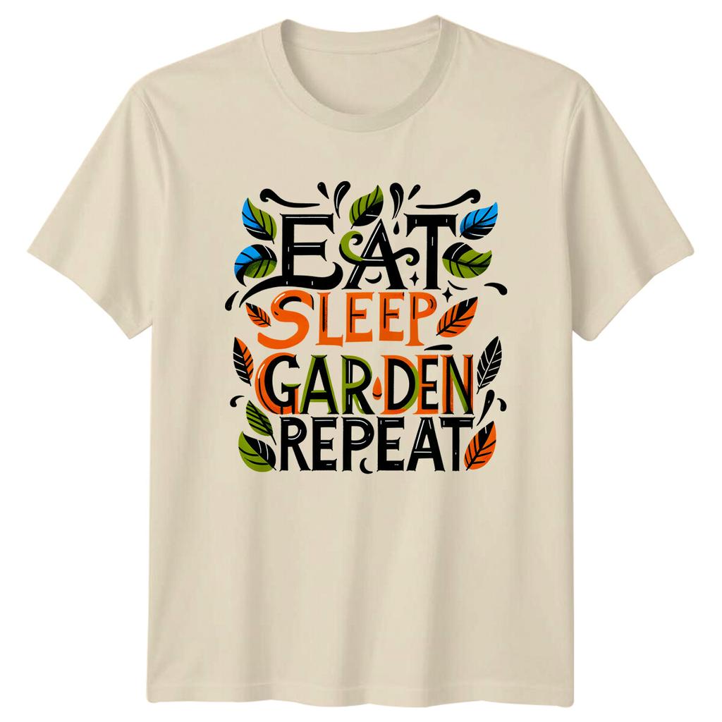 Eat Sleep Garden Repeat T-Shirt, Gardening Hobby Tee, Funny Garden