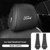 PPWE7 1/2PCS Leather Car Seat Headrest Protective Cover Auto Interior Accessories For Ford Escort KA Flex Everest KA Expedition Falcon